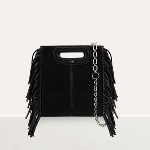 Maje Mini Leather M Bag with Chain Strap
